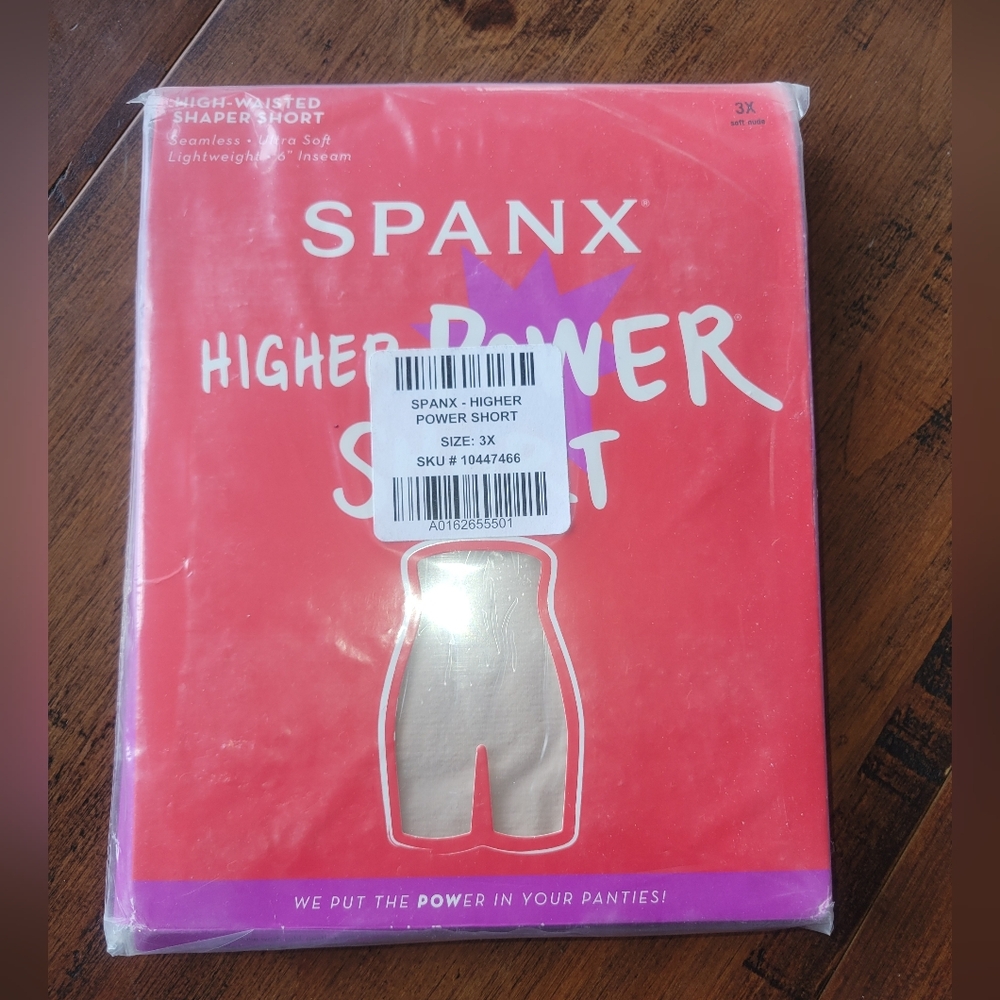 Spanx Higher Power Short High-Waisted Shaper Short 6" Inseam Soft Nude Size 3X